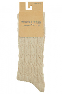 Cable Socks - beige