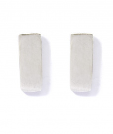 Short Bar Earrings - silver