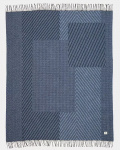 Decke "Navajo" aus recycelter Baumwolle - blue mississippi