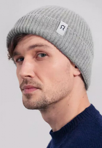 Kaschmir-Mütze "Marcello" - grigio calce