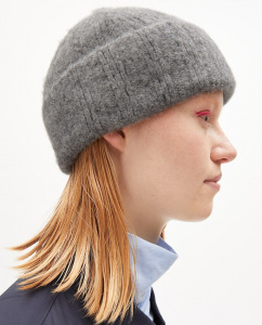 Mütze "Liesaa Premium" (Alpaka) - frozen mid grey melange