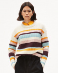 Strick-Pullover "Naaruko Multicolor" (Wolle) - oatmilk