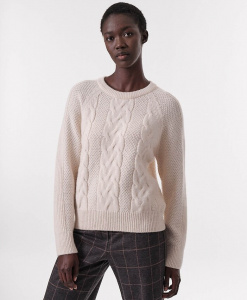 Lanius "Cable Knit" (wool) - off white