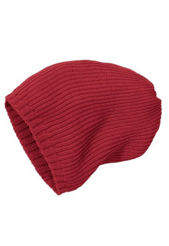 Woll-Strick-Mütze - bordeaux