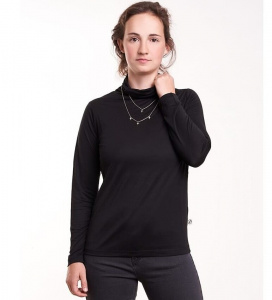 Bleed "Tencel Rollkragen-Shirt Damen" - schwarz Bleed "Tencel Rollkragen-Shirt Damen" - schwarz