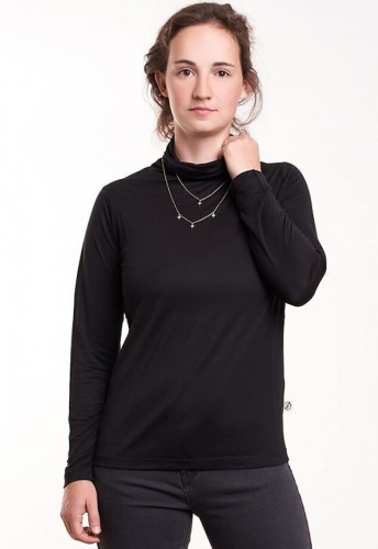 Bleed "Tencel Rollkragen-Shirt Damen" - schwarz