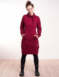 Bleed "Shawl Hoody Dress" - red