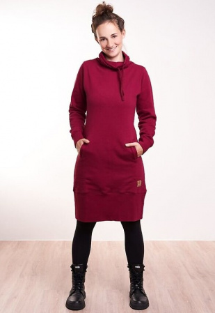 Bleed "Shawl Hoody Kleid" - rot Bleed "Shawl Hoody Kleid" - rot