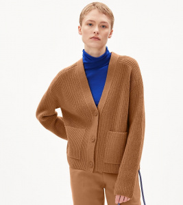 Cardigan "Naokaa" (Wolle) - cedar wood