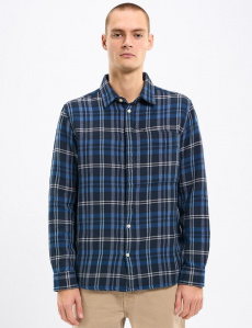 Kariertes Flanell-Hemd - blau