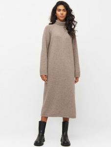 Turtle Neck Dress (wool) - kelp