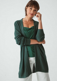 Strick-Cardigan "Ara" - dunkelgrün