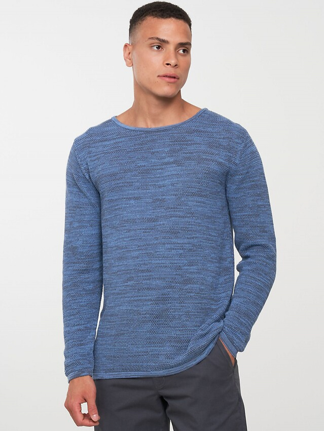 Round Neck Knit "Ficus" - water blue