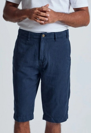 Leinen Short "Bird" - navy
