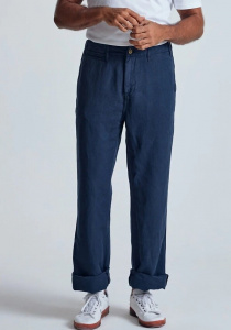 Leinen-Hose "Bird" - navy