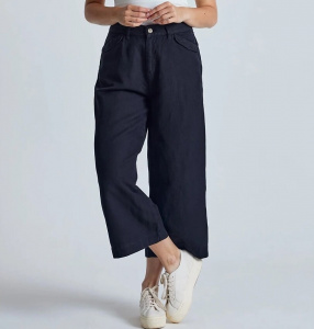 Linen Culotte "Betty" - black