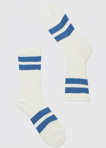 Socken "Koda" - weiß/blau