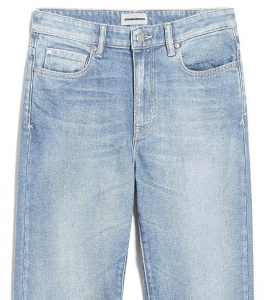 Straight Fit Mid Waist Jeans "Carenaa" - easy blue