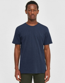 Basic Tee - blau meliert