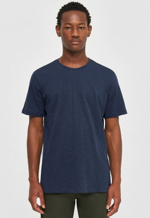 Basic Tee - blau meliert