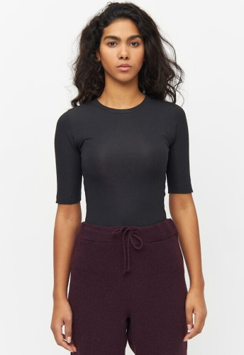 Rib T-Shirt - schwarz Rib T-Shirt - schwarz