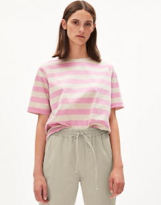 T-Shirt "Finiaa Block Stripes" - raspberry pink/light