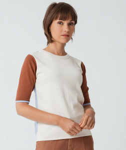 Round Neck Knit "Bita" - cream