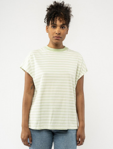 T-Shirt "Madhu" - pastel green thin stripes