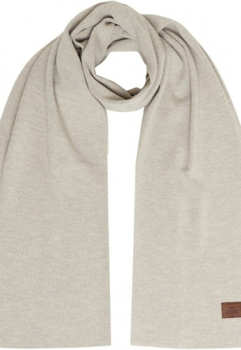 Fine Rib Scarf (wool) - pastel grey