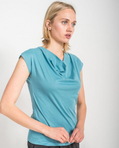 Short Cascade Shirt - turquoise