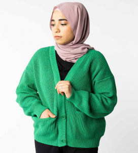 Strick Cardigan "Artha" - grün