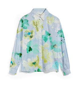 Bluse "Daaphna Aqua Floral" - morning sky