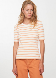 T-Shirt "Daphne Stripes" - capri orange
