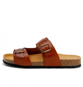 Leather Sandal "Luca" - whisky