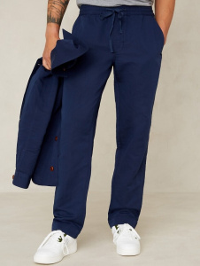 Linen Pants "Martin" - worker blue