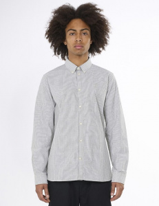Gestreiftes Oxford-Hemd - beige