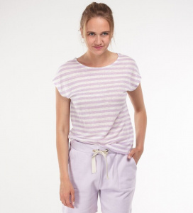 Linen Striped Pure - lilac