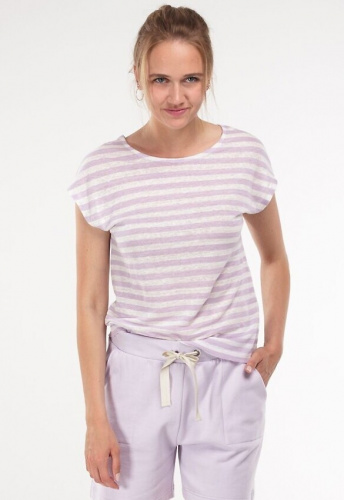 Linen Striped Pure - lilac