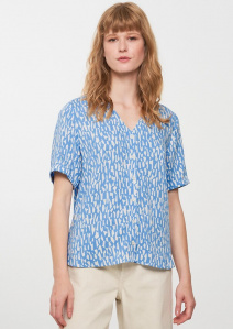Bluse "Aloe Snippets" - fjord blue