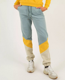 Jogging Pants "Aurica" - blue/honey/grey