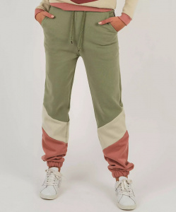 Jogging Pants "Aurica" - green/grey/rose