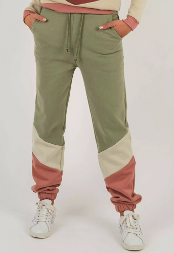 Jogginghose "Aurica" - green/grey/rose