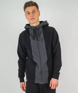 Sweatjacke "Strippen" - black/anthrazit