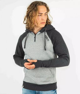 Hoodie "AX-1" - ash/anthracite