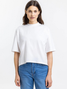 Rotholz "Cropped T-Shirt" - white