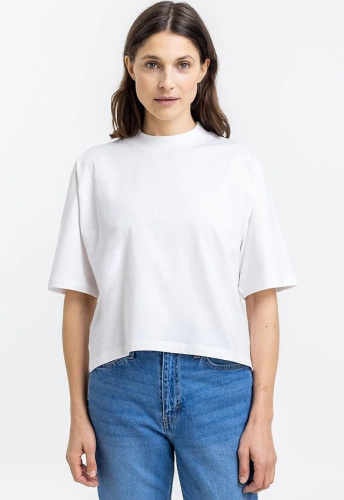 Rotholz "Cropped T-Shirt" - weiß