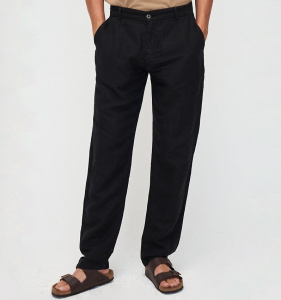 Kuyichi Linen Chino "Darren" - black