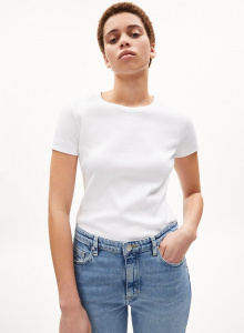 Rib T-Shirt "Kardaa" - white