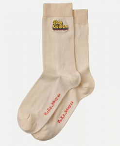 Nudie Socken "Olsson Stay Golden" - cream