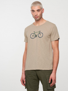 T-Shirt "Bay Bike" - taupe grey